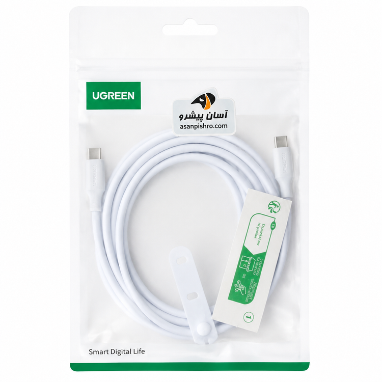 کابل usb-c به usb-c یوگرین مدل US563 کد 15281 طول 2متر